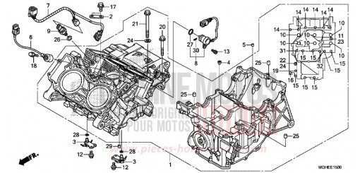 CRANKCASE (VFR1200X/XA/XL) VFR1200XE de 2014